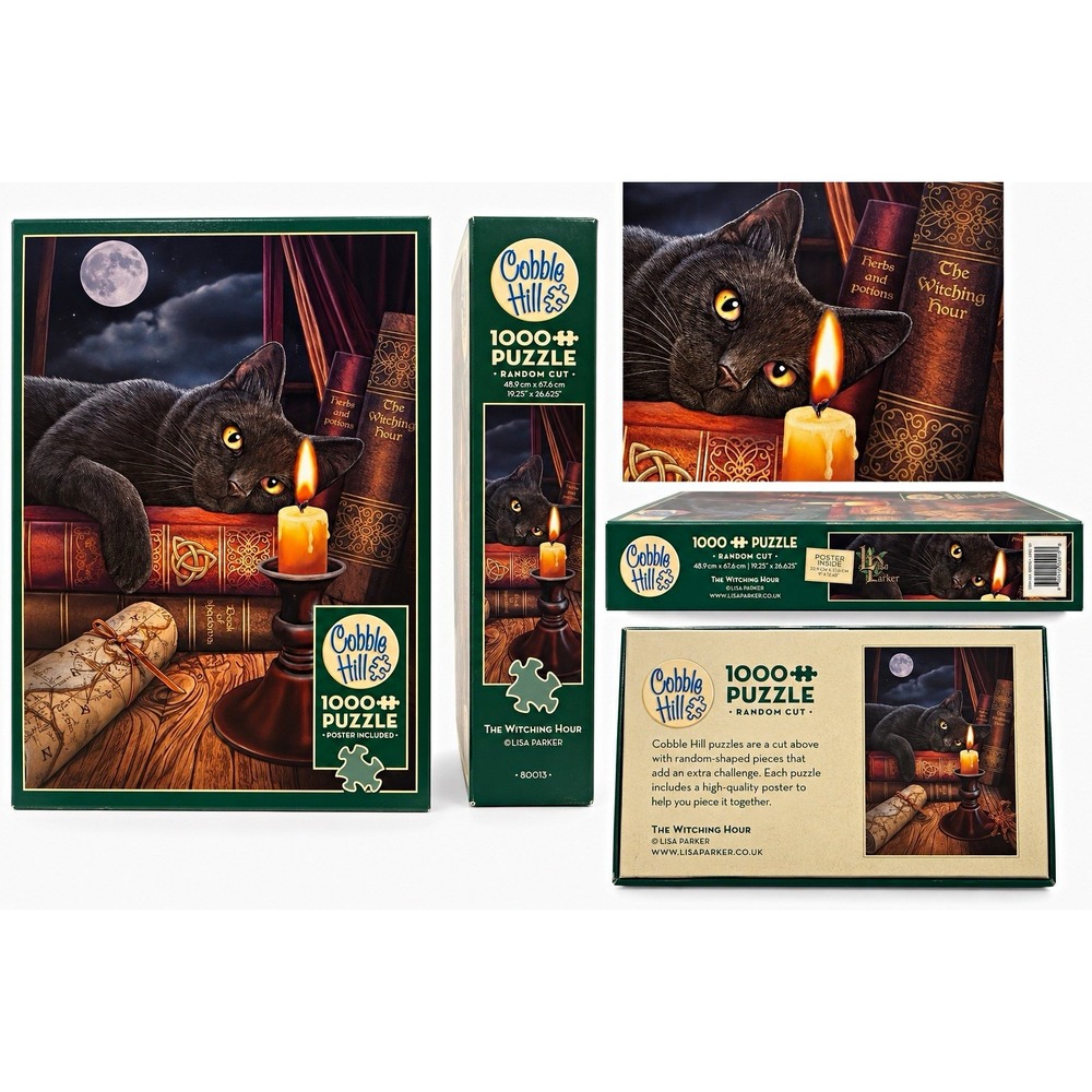 Vintage Cobble Hill The Witching Hour 1000 Piece Puzzle Poster, Random Cut
